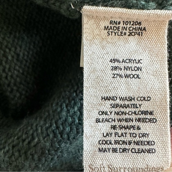 Soft Surroundings Knit Wool Blend Green Sweater M - Picture 9 of 10